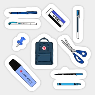 School Supplies - Blue Sticker